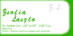 zsofia laszlo business card